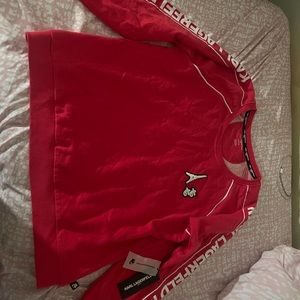 Karl Lagerfeld Paris Printed Pullover, Pink Multi, Size XL